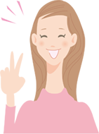笑顔の女性